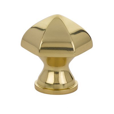 1 3/8" Hexagon Knob in Polished Brass
