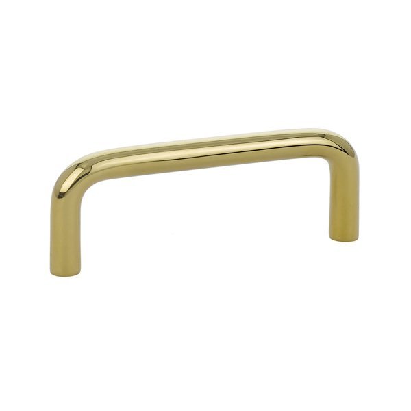 3" Centers Wire Pull in Polished Brass