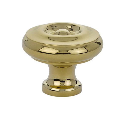 1 3/4" Diameter Waverly Knob in Polished Brass