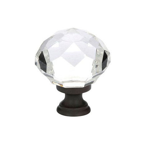 1 3/4" Diameter Diamond Knob in Flat Black