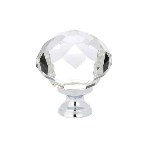 1 3/4" Diameter Diamond Knob in Polished Chrome