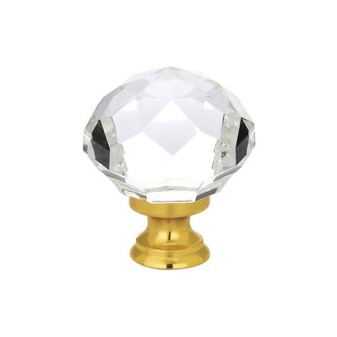1 3/4" Diameter Diamond Knob in Unlacquered Brass