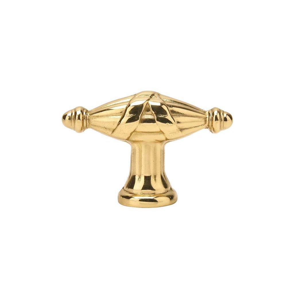 1 3/4" Long Ribbon & Reed Knob in Unlacquered Brass