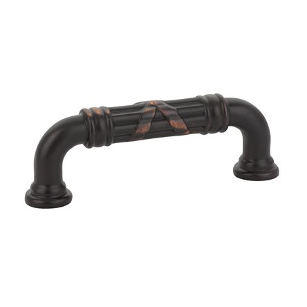 3" Centers Ribbon & Reed Estate Pull in Oil Rubbed Bronze