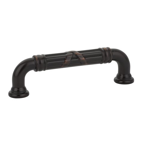 3 1/2" Centers Ribbon & Reed Estate Pull in Oil Rubbed Bronze