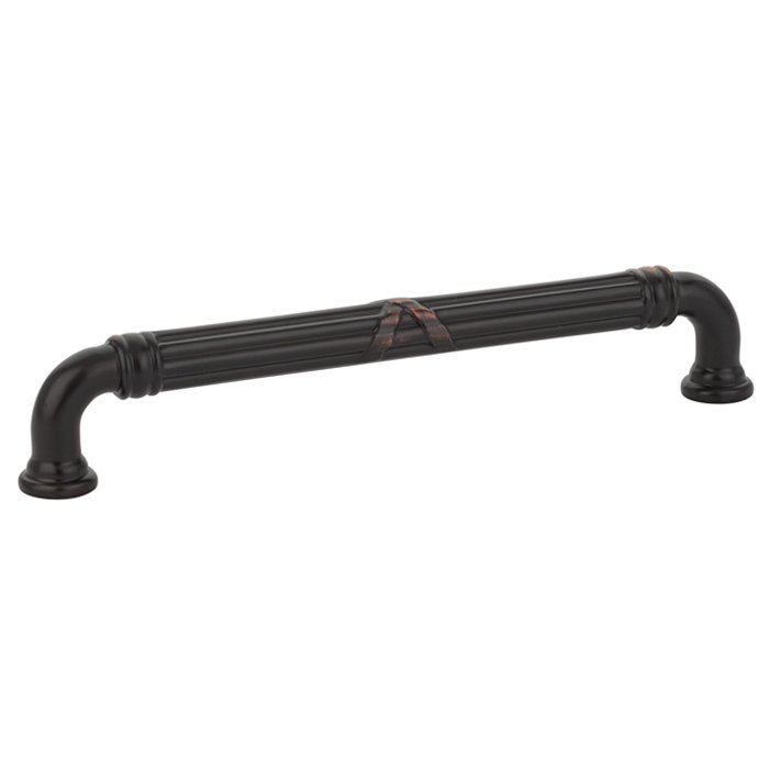 6" Centers Ribbon & Reed Estate Pull in Oil Rubbed Bronze