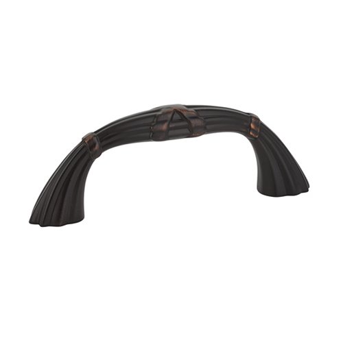 3" Centers Ribbon & Reed Regal Pull in Oil Rubbed Bronze