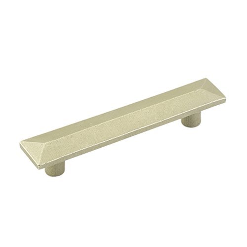 3 1/2" Centers Pyramid Pull in Tumbled White Bronze