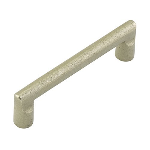 4" Centers Rail Pull in Tumbled White Bronze