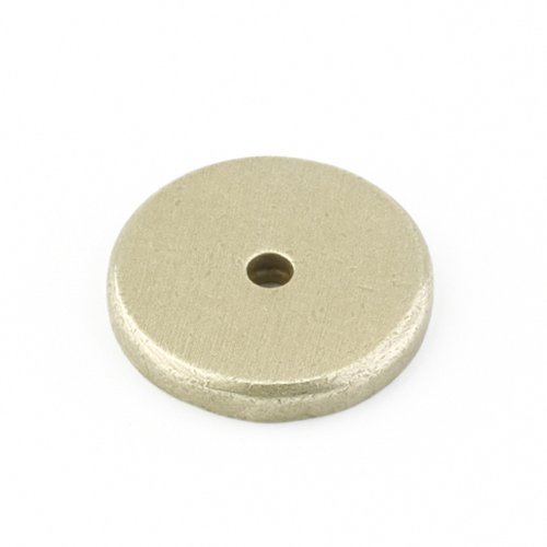 1 1/4" Diameter Round Backplate for Knob in Tumbled White Bronze