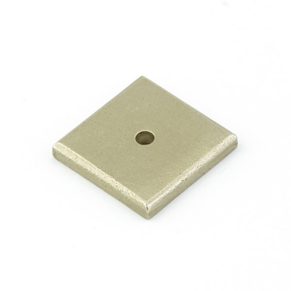 1 1/4" Square Backplate for Knob in Tumbled White Bronze
