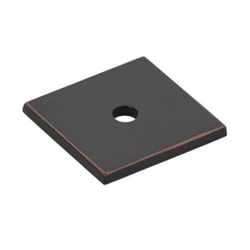1 1/8" (29mm) Art Deco Square Back Plate for Knob in Oil Rubbed Bronze