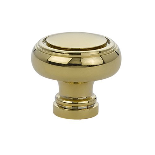1 1/4" Diameter Norwich Knob in Polished Brass
