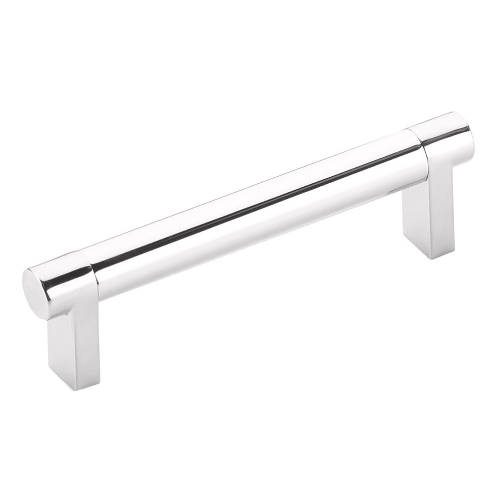 4" Centers Rectangular Stem in Polished Chrome And Smooth Bar in Polished Chrome