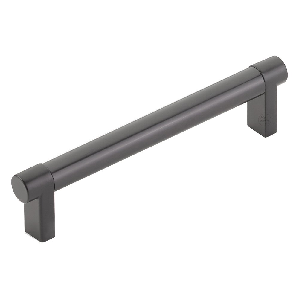 5" Centers Rectangular Stem in Flat Black And Smooth Bar in Oil Rubbed Bronze
