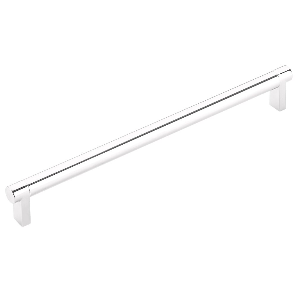 10" Centers Rectangular Stem in Polished Chrome And Smooth Bar in Polished Chrome