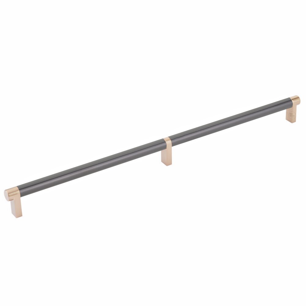 16" Centers Rectangular Stem in Satin Copper And Smooth Bar in Oil Rubbed Bronze