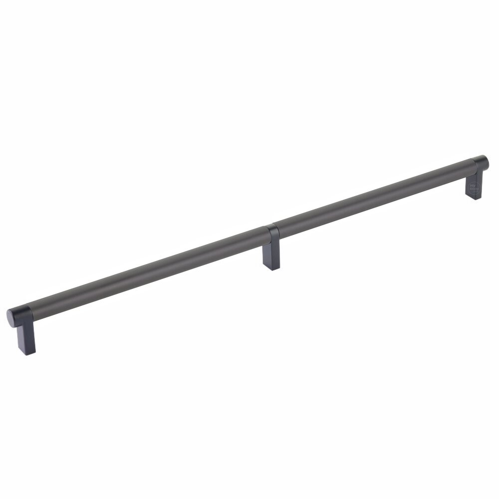 16" Centers Rectangular Stem in Flat Black And Smooth Bar in Flat Black