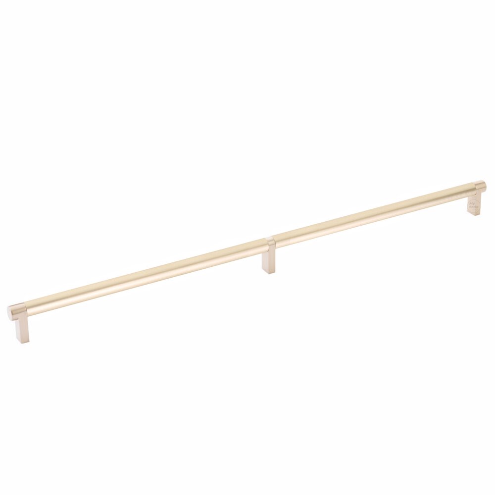 20" Centers Rectangular Stem in Satin Copper And Smooth Bar in Satin Brass