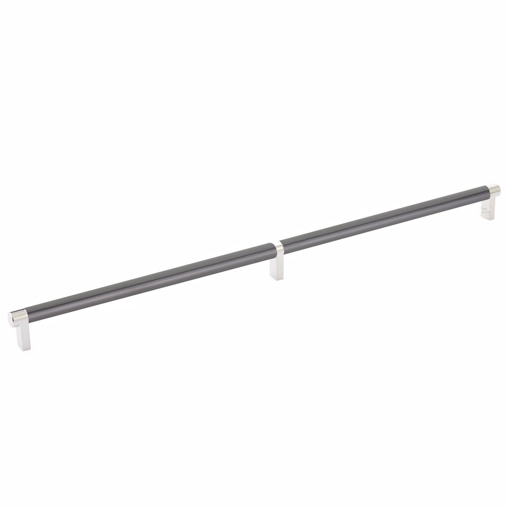 20" Centers Rectangular Stem in Polished Nickel And Smooth Bar in Oil Rubbed Bronze