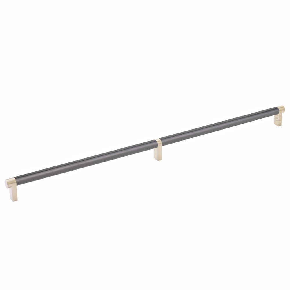 20" Centers Rectangular Stem in Satin Brass And Smooth Bar in Oil Rubbed Bronze