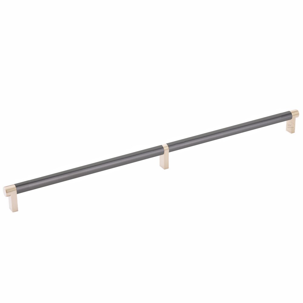 18" Centers Rectangular Stem in Satin Copper And Smooth Bar in Oil Rubbed Bronze