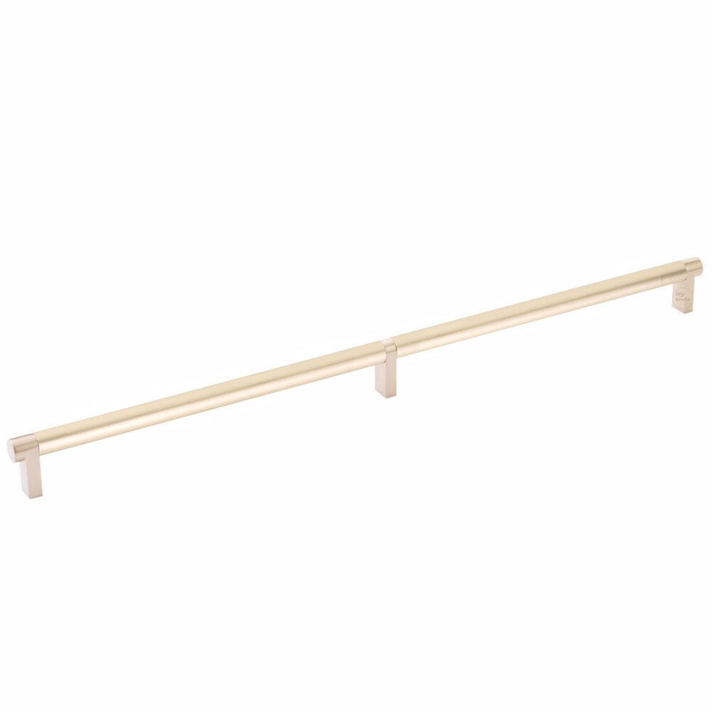 18" Centers Rectangular Stem in Satin Copper And Smooth Bar in Satin Brass