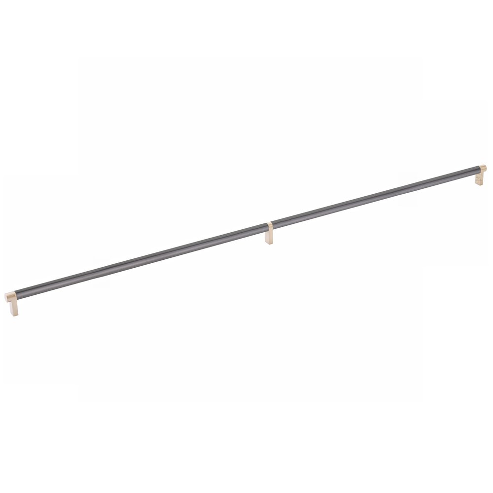 36" Centers Rectangular Stem in Satin Copper And Smooth Bar in Oil Rubbed Bronze
