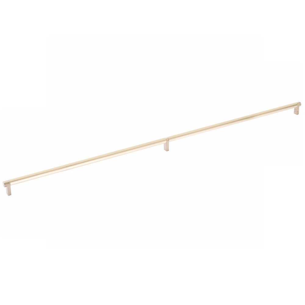 36" Centers Rectangular Stem in Satin Copper And Smooth Bar in Satin Brass