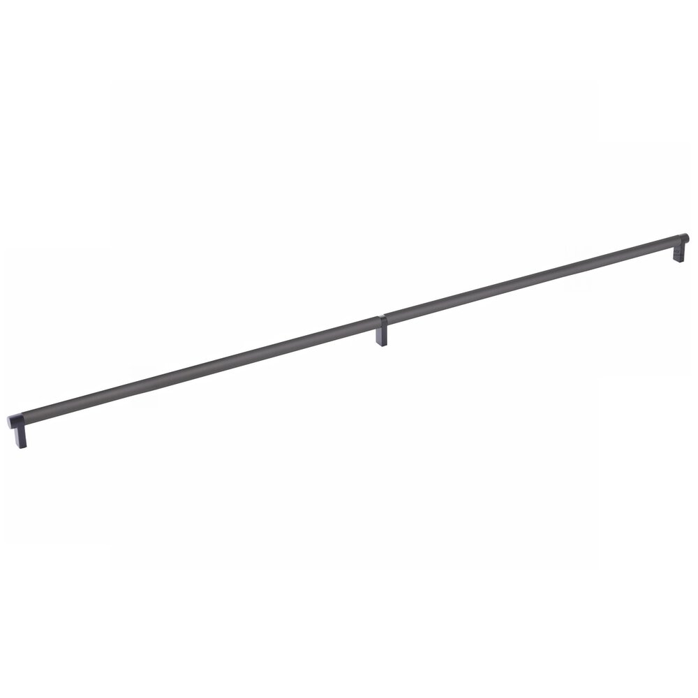 36" Centers Rectangular Stem in Flat Black And Smooth Bar in Flat Black