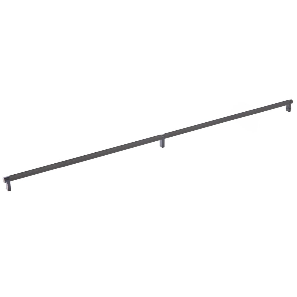 36" Centers Rectangular Stem in Oil Rubbed Bronze And Knurled Bar in Flat Black