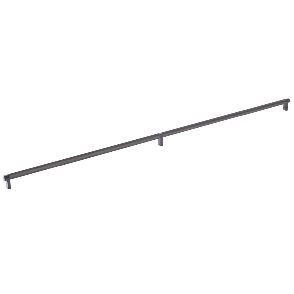 36" Centers Rectangular Stem in Oil Rubbed Bronze And Smooth Bar in Flat Black