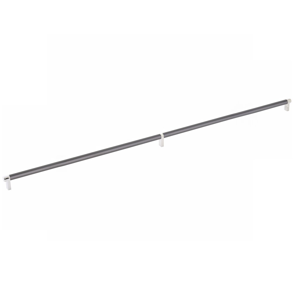 36" Centers Rectangular Stem in Polished Nickel And Smooth Bar in Oil Rubbed Bronze