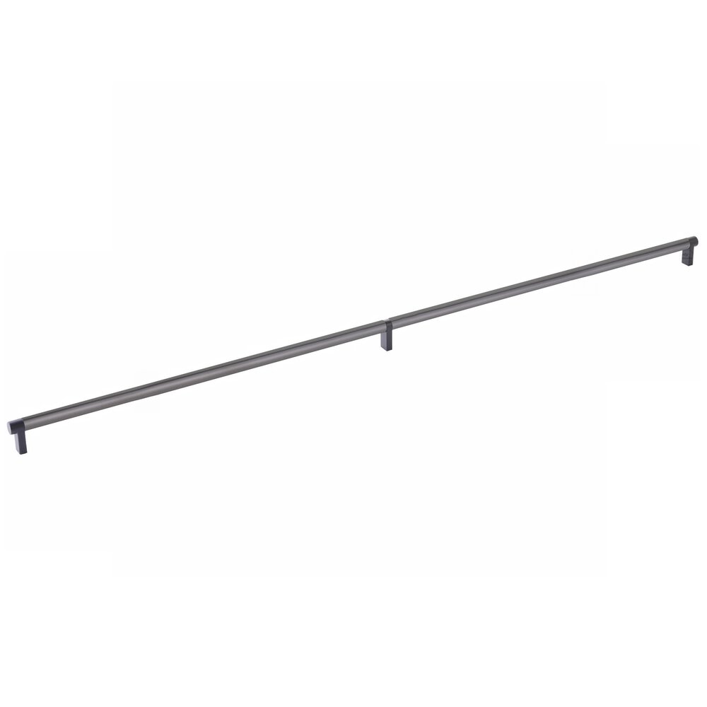 36" Centers Rectangular Stem in Flat Black And Smooth Bar in Oil Rubbed Bronze