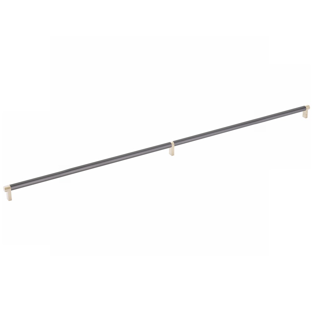 36" Centers Rectangular Stem in Satin Brass And Smooth Bar in Oil Rubbed Bronze