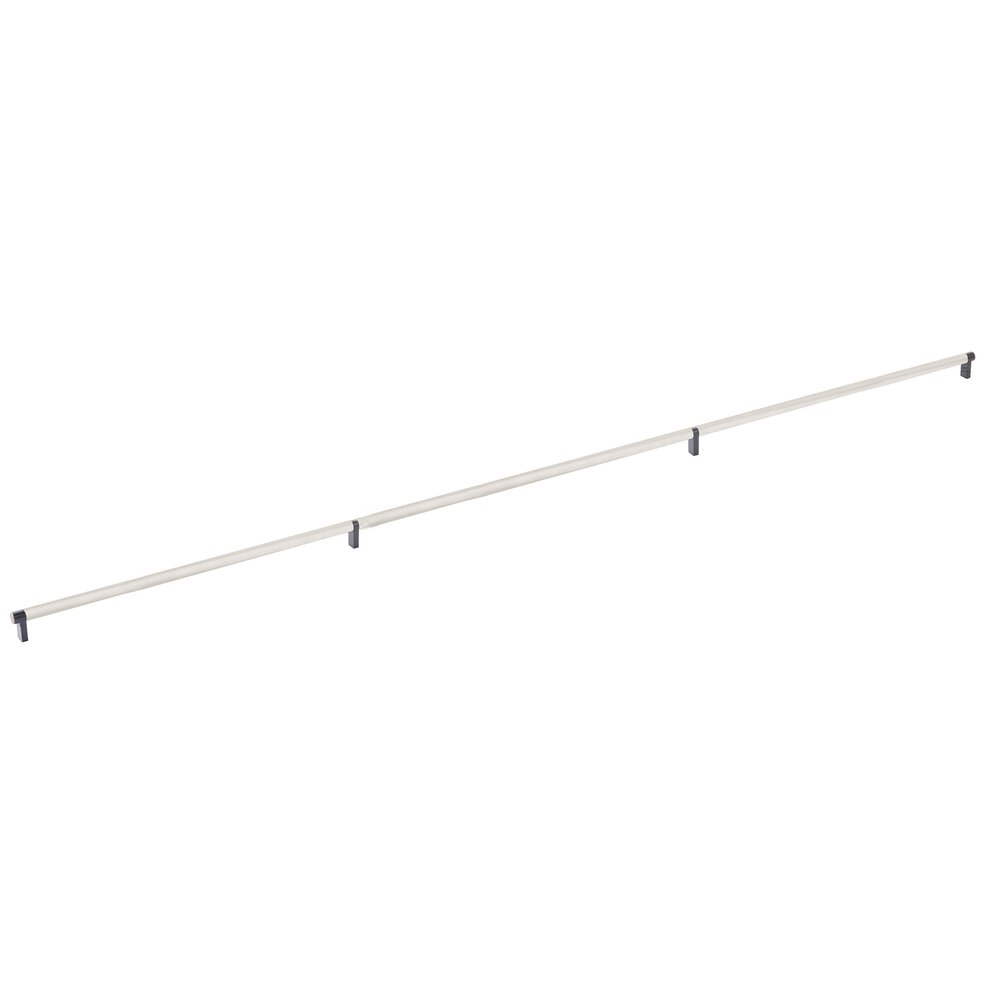 54" Centers Rectangular Stem in Oil Rubbed Bronze And Knurled Bar in Satin Nickel
