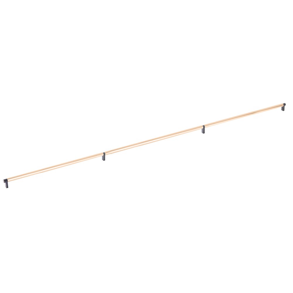 54" Centers Rectangular Stem in Oil Rubbed Bronze And Smooth Bar in Satin Copper