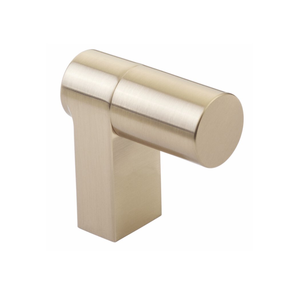 Cabinet Finger Pull 2" Overall In Satin Brass And Smooth Bar In Satin Brass