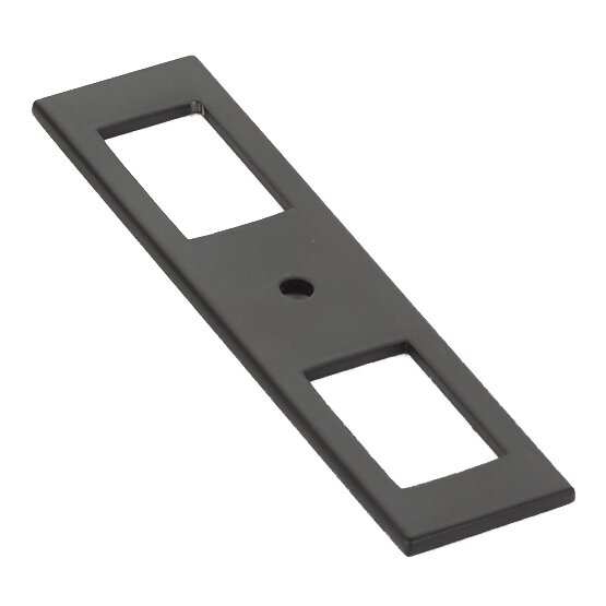 4" Long Backplate for Knob in Flat Black