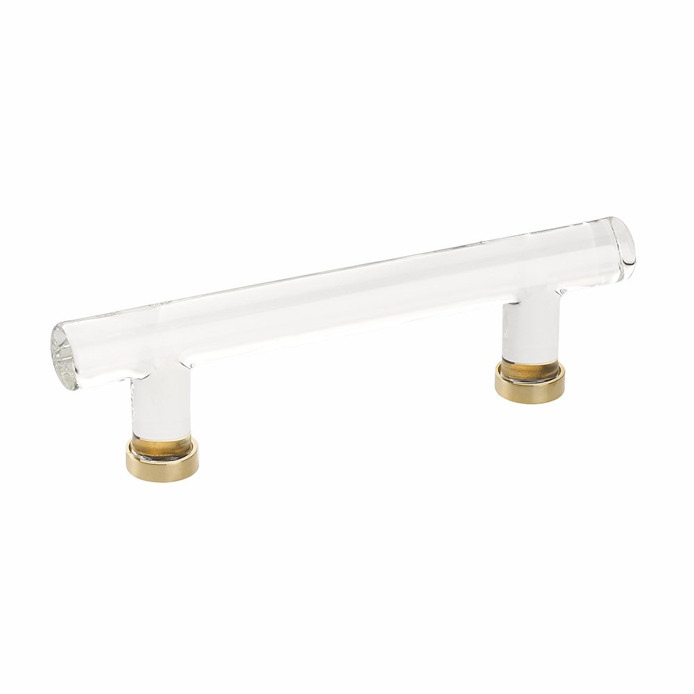 4" Centers Bar Pull in Polished Brass
