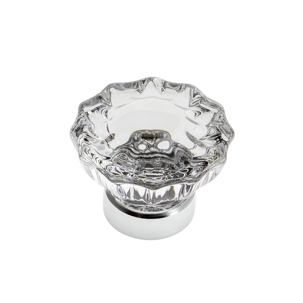 Versailles Crystal 1-3/8" Knob in Bright Chrome