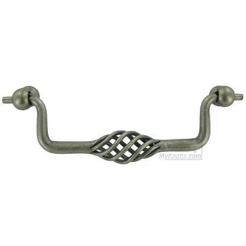 5 1/16" Centers Birdcage Drop Pull in Pewter