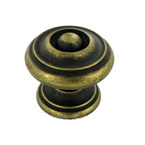 1 1/8" Diameter Knob in Antique Brass