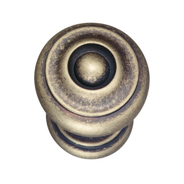 1 3/8" Diameter Knob in Antique Brass