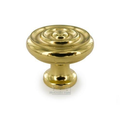1" Diameter Knob in Polished Brass