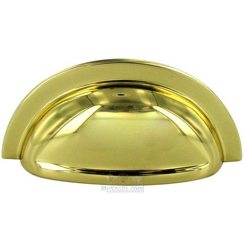 3" Centers Cup Pull in Polished Brass