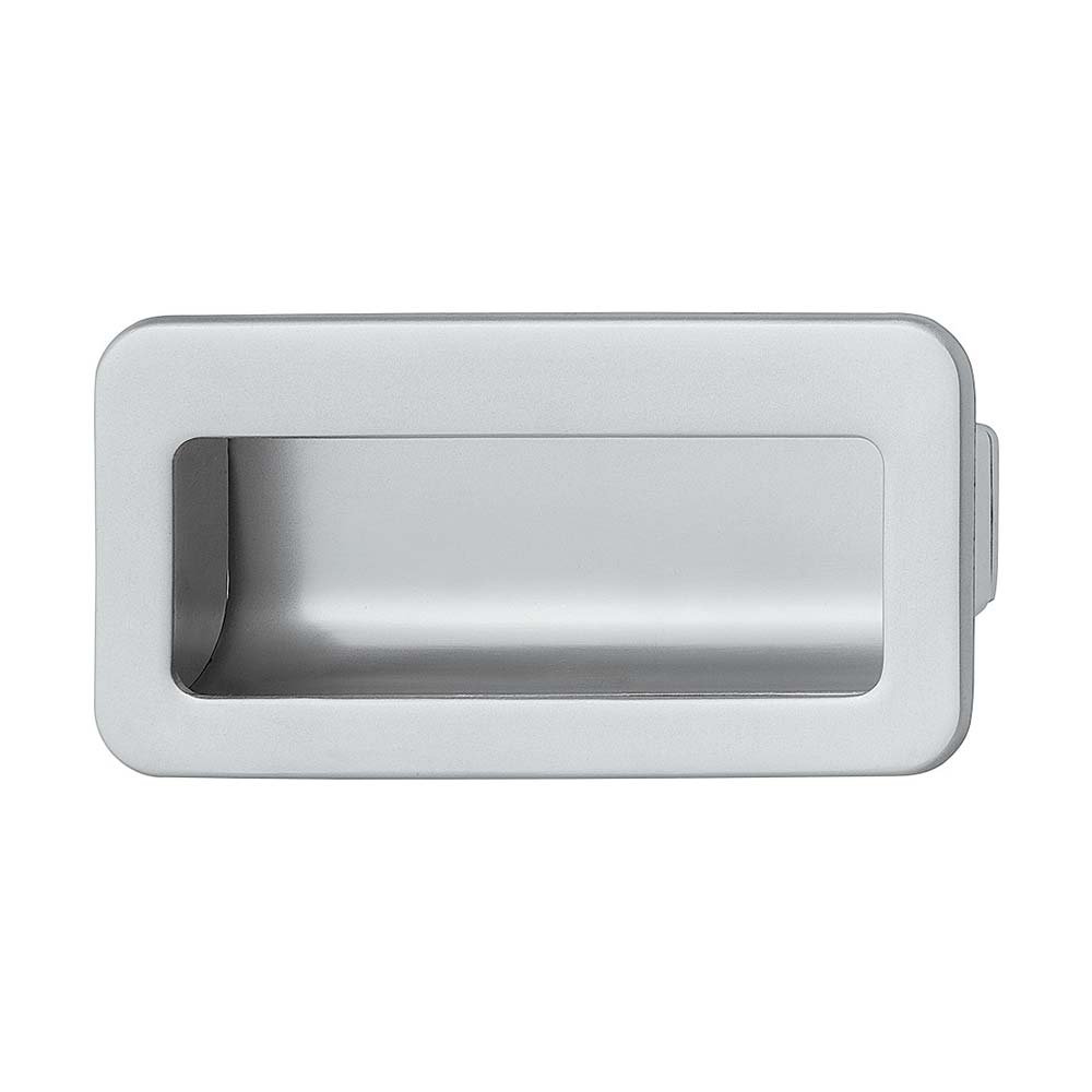 Mortise 3 3/4" Recessed Pull in Chrome Matte Plated