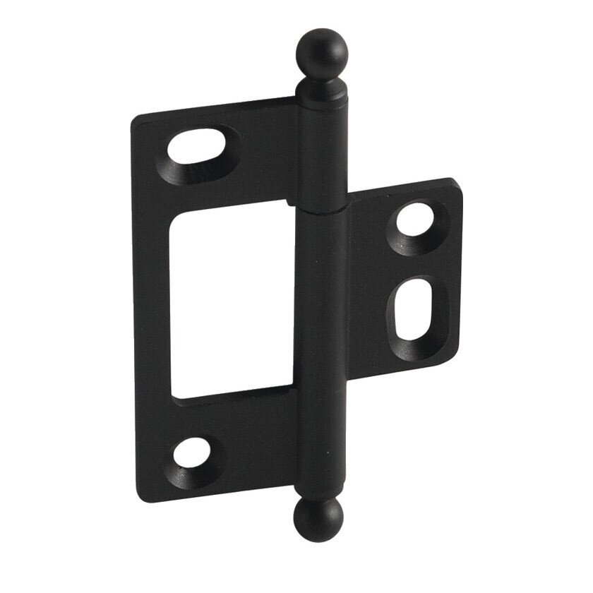 Non-Mortised Decorative Butt Hinge with Ball Finial in Black