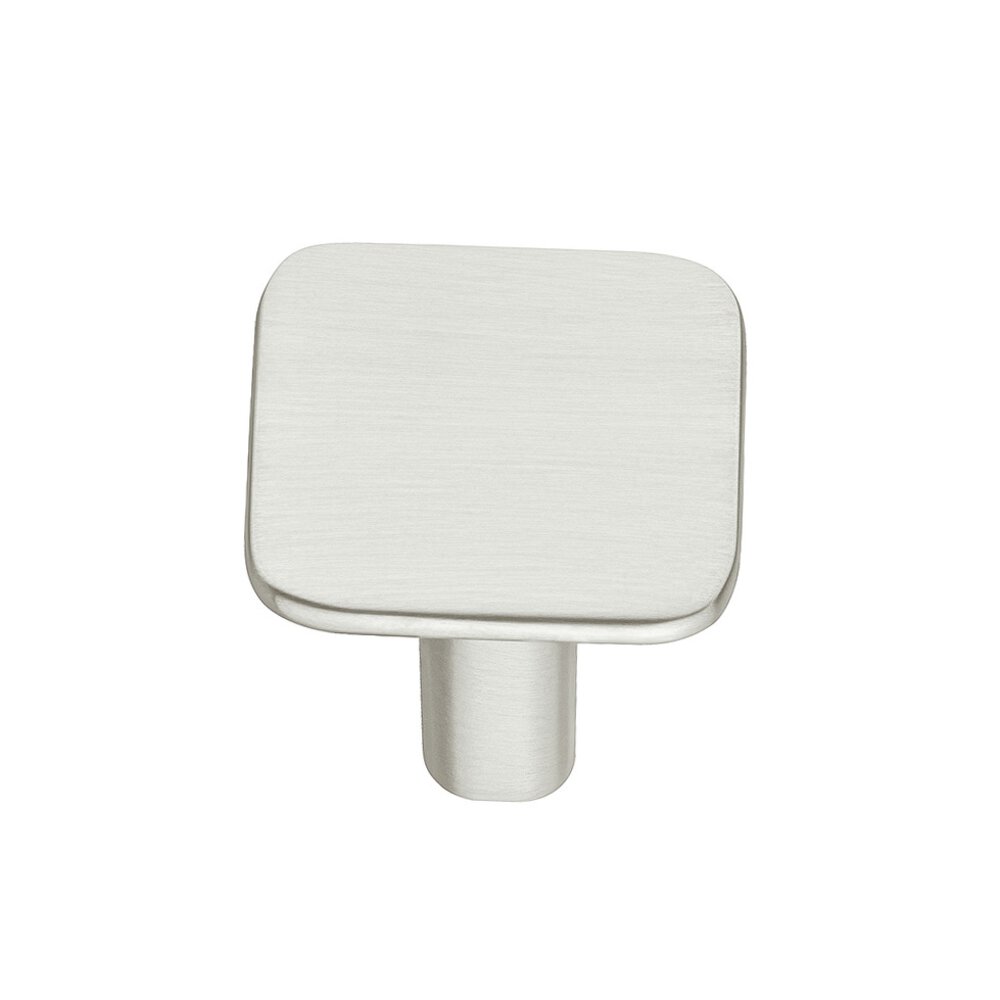 27mm Square Knob in Brushed Nickel