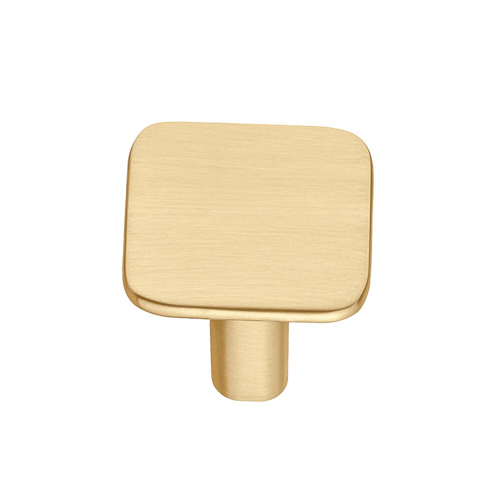 27mm Square Knob in Brushed Gold